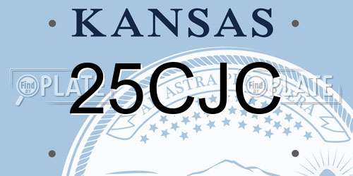 25CJC Kansas License Plate