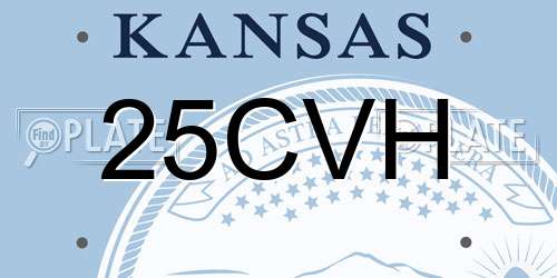 25CVH Kansas License Plate