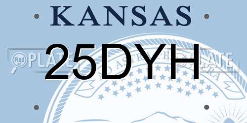 25DYH Kansas License Plate