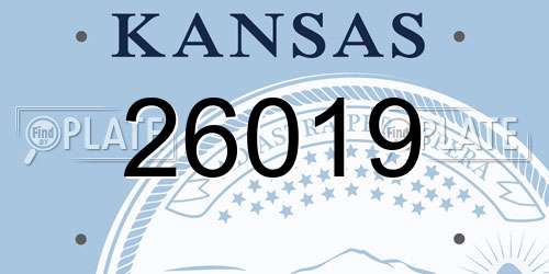 26019 Kansas License Plate