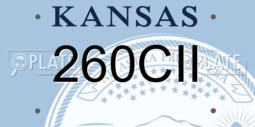 260CII Kansas License Plate