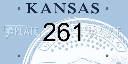 261 Kansas License Plate