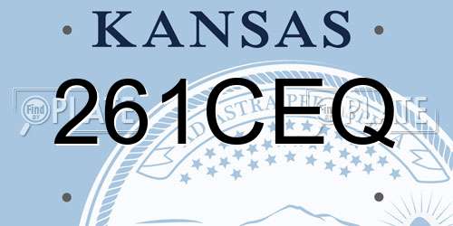 261CEQ Kansas License Plate