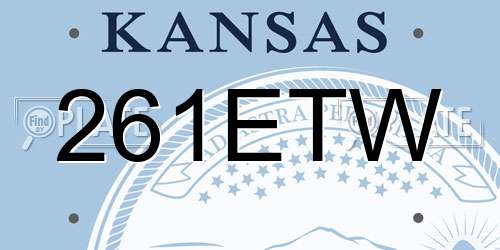 261ETW Kansas License Plate