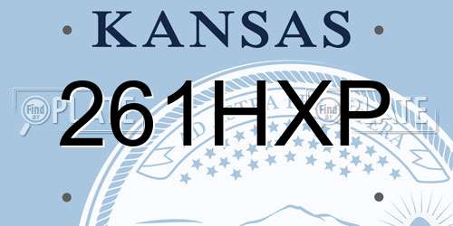 261HXP Kansas License Plate