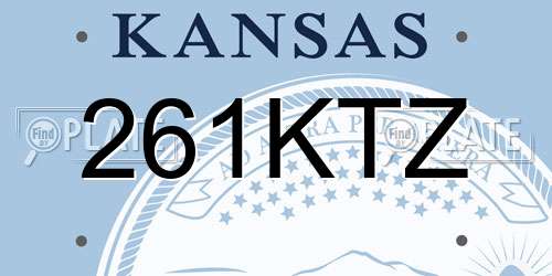 261KTZ Kansas License Plate