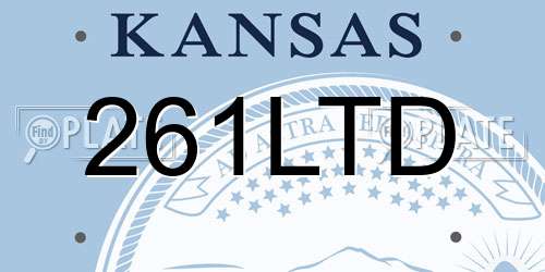 261LTD Kansas License Plate