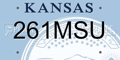 261MSU Kansas License Plate