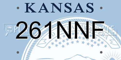 261NNF Kansas License Plate