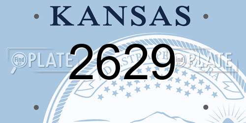 2629 Kansas License Plate
