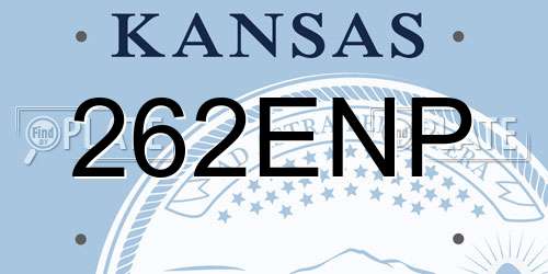 262ENP Kansas License Plate