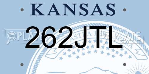 262JTL Kansas License Plate
