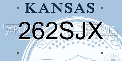 262SJX Kansas License Plate