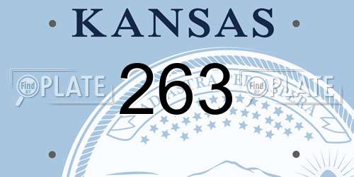 263 Kansas License Plate