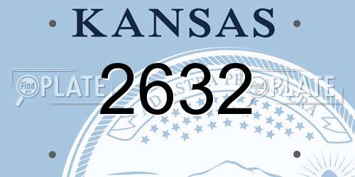 2632 Kansas License Plate