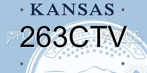 263CTV Kansas License Plate