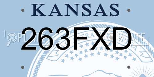 263FXD Kansas License Plate