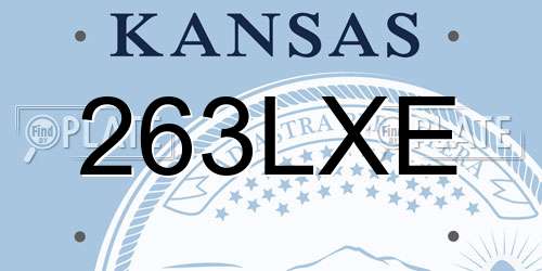 263LXE Kansas License Plate