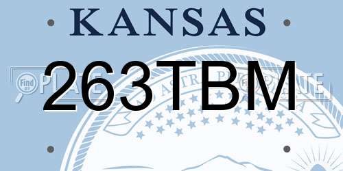 263TBM Kansas License Plate