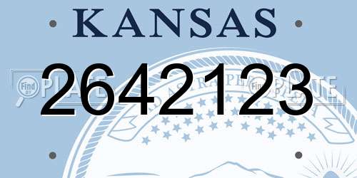 2642123 Kansas License Plate
