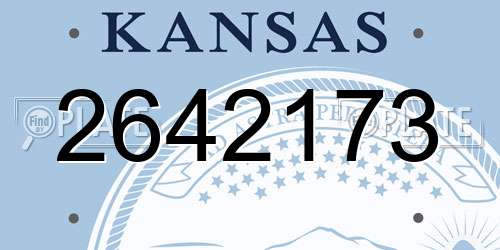 2642173 Kansas License Plate
