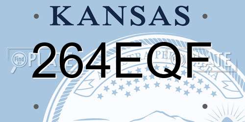 264EQF Kansas License Plate