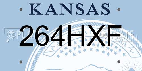 264HXF Kansas License Plate