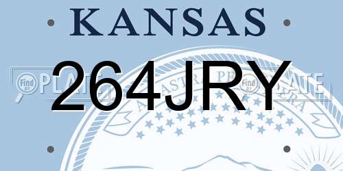 264JRY Kansas License Plate
