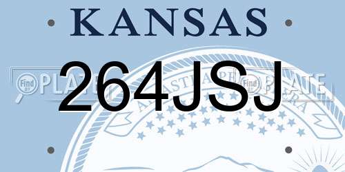 264JSJ Kansas License Plate