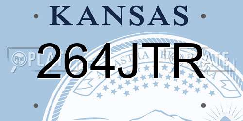 264JTR Kansas License Plate