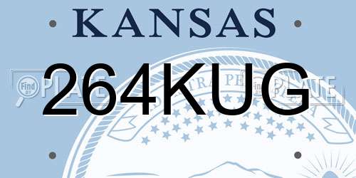 264KUG Kansas License Plate