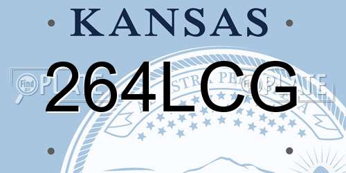264LCG Kansas License Plate