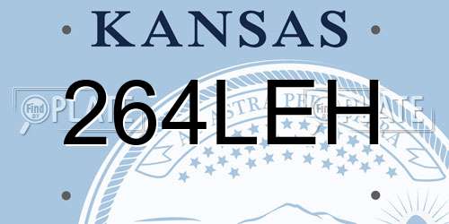 264LEH Kansas License Plate