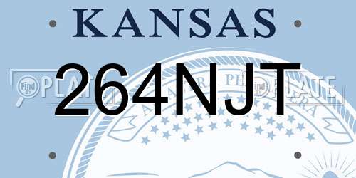 264NJT Kansas License Plate