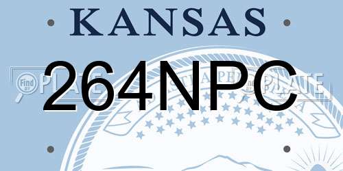 264NPC Kansas License Plate