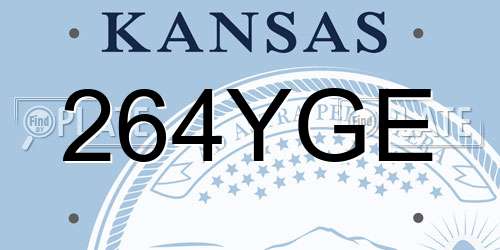 264YGE Kansas License Plate
