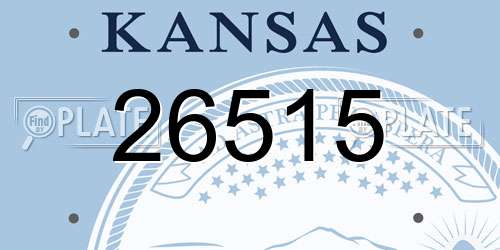 26515 Kansas License Plate