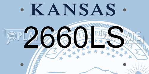 2660LS Kansas License Plate