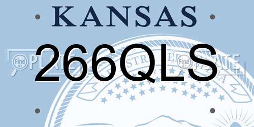 266QLS Kansas License Plate