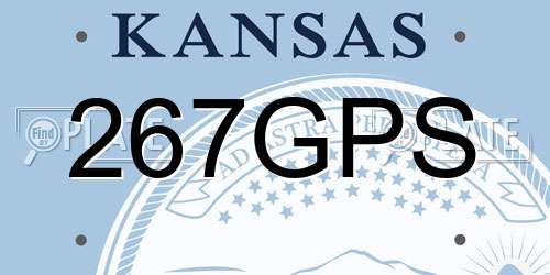 267GPS Kansas License Plate