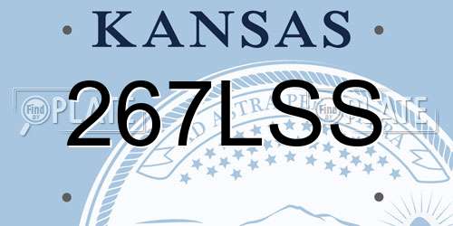 267LSS Kansas License Plate