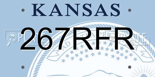 267RFR Kansas License Plate