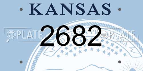 2682 Kansas License Plate