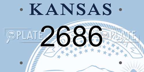 2686 Kansas License Plate