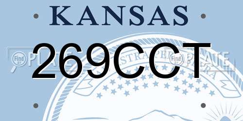 269CCT Kansas License Plate