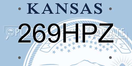 269HPZ Kansas License Plate