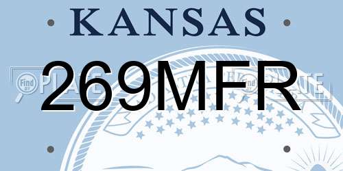 269MFR Kansas License Plate