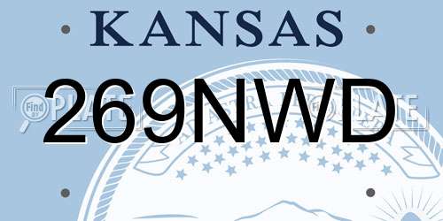 269NWD Kansas License Plate