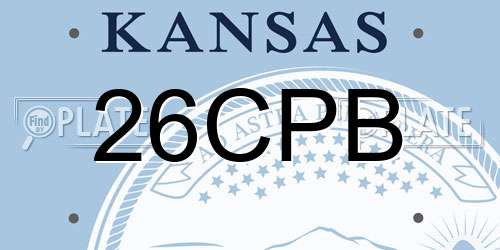 26CPB Kansas License Plate