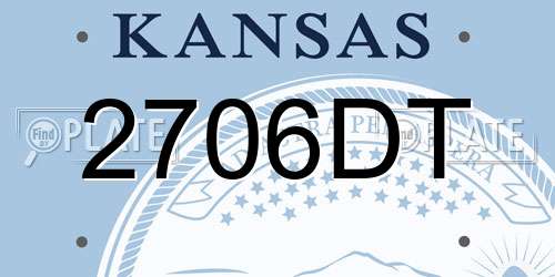 2706DT Kansas License Plate